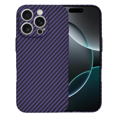 [Užsakomoji prekė] Dėklas iPhone 16 Pro - Techsuit Carbonite FiberShell - Violetinis