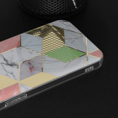 [Užsakomoji prekė] Dėklas iPhone 16 Pro - Techsuit Marble Series - Violetinis Hex 2