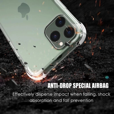 Akcija! Dėklas iPhone 16 Pro - Techsuit Shockproof Clear Silicone - permatomas 4