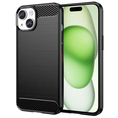 [Užsakomoji prekė] Dėklas iPhone 16 - Techsuit Carbon Silicone - juodas