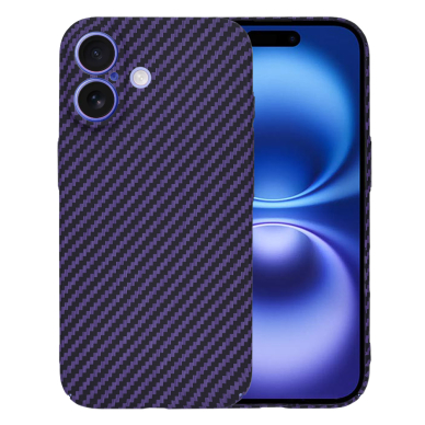 [Užsakomoji prekė] Dėklas iPhone 16 - Techsuit Carbonite FiberShell - Violetinis