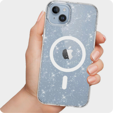 [Užsakomoji prekė] Dėklas iPhone 16 - Techsuit SparkleSkin Series - permatomas 1