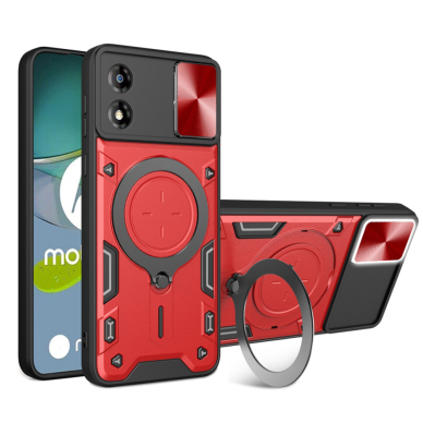 [Užsakomoji prekė] Dėklas Motorola Moto E13 - Techsuit CamGuard Pro - raudonas