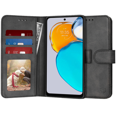 [Užsakomoji prekė] Dėklas Motorola Moto E22s - Techsuit Diary Book - juodas