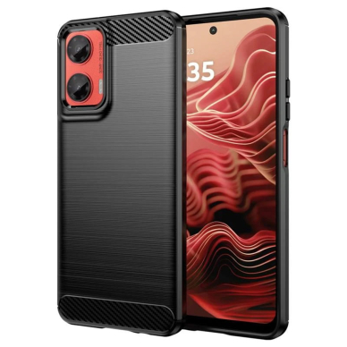 [Užsakomoji prekė] Dėklas Motorola Moto G35 - Techsuit Carbon Silicone - Juodas