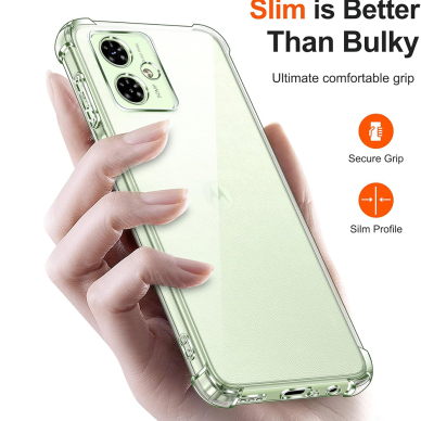 [Užsakomoji prekė] Dėklas Motorola Moto G55 - Techsuit Shockproof Clear Silicone - Skaidrus 3