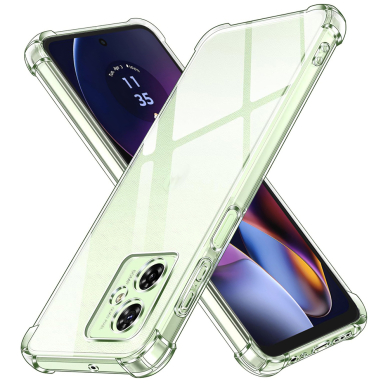 [Užsakomoji prekė] Dėklas Motorola Moto G55 - Techsuit Shockproof Clear Silicone - Skaidrus