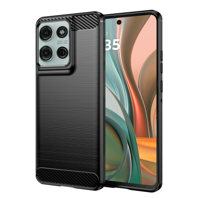 [Užsakomoji prekė] Dėklas Motorola Moto G75 - Techsuit Carbon Silicone - Juodas