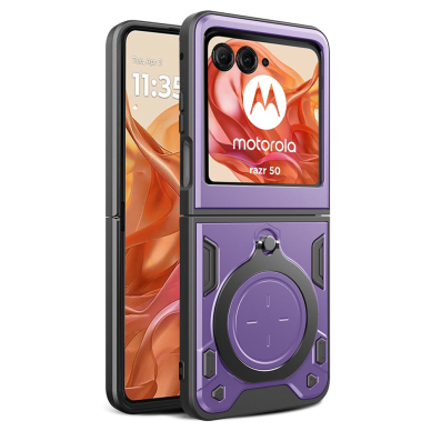 [Užsakomoji prekė] Dėklas Motorola Razr 50 - Techsuit CamGuard Pro - violetinis