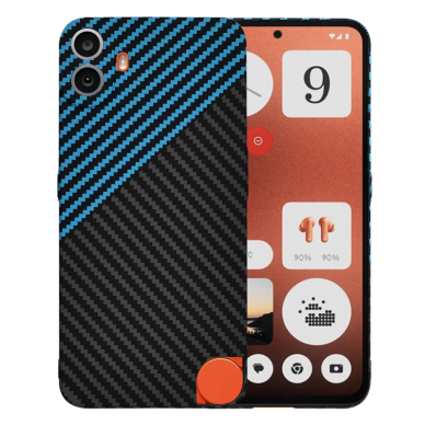 [Užsakomoji prekė] Dėklas Nothing CMF Phone 1 - Techsuit Carbonite FiberShell - Mėlynas Pulse