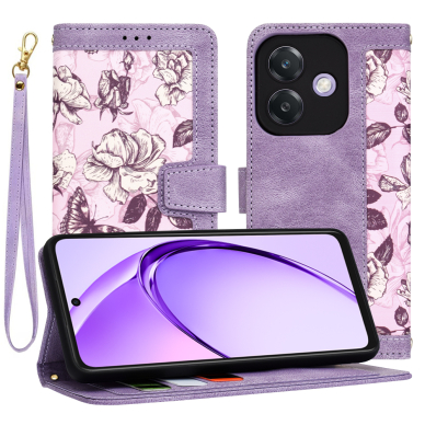 [Užsakomoji prekė] Dėklas Oppo A40 4G / A60 5G - Techsuit FlipCraft - Mysterious Purple