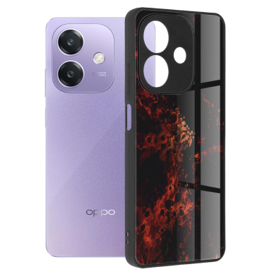 [Užsakomoji prekė] Dėklas Oppo A40 4G / A60 5G - Techsuit Glaze Series - Raudonas Nebula