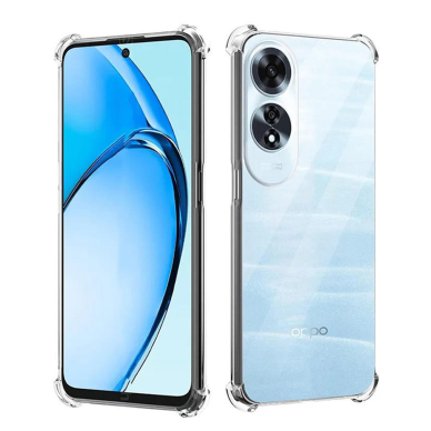 [Užsakomoji prekė] Dėklas Oppo A60 - Techsuit Shockproof Clear Silicone - permatomas 1