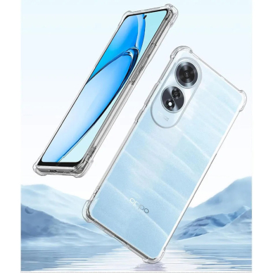 [Užsakomoji prekė] Dėklas Oppo A60 - Techsuit Shockproof Clear Silicone - permatomas 3