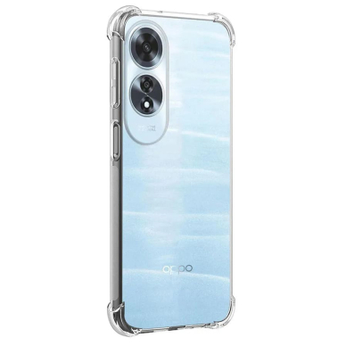 [Užsakomoji prekė] Dėklas Oppo A60 - Techsuit Shockproof Clear Silicone - permatomas