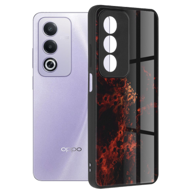 [Užsakomoji prekė] Dėklas Oppo A80 5G - Techsuit Glaze Series - Raudonas Nebula