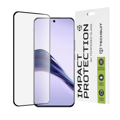 [Užsakomoji prekė] Apsauginis stiklas Realme 13 Pro / 13 Pro+ - Techsuit 111D Full Cover / Full Glue Glass / 3D Curved Screen - Juodas