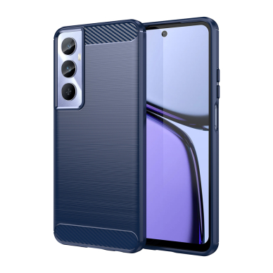 [Užsakomoji prekė] Dėklas Realme C65 - Techsuit Carbon Silicone - mėlynas