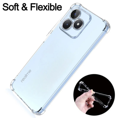 [Užsakomoji prekė] Dėklas Realme Note 60 - Techsuit Shockproof Clear Clear Silicone - Skaidrus 3