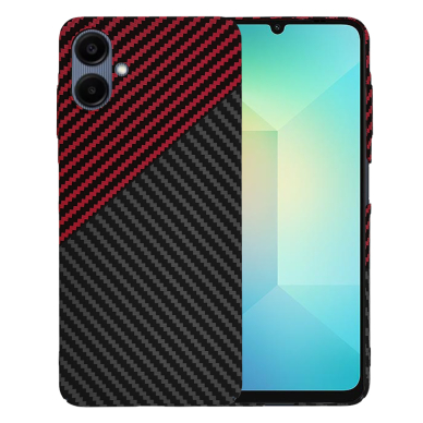 [Užsakomoji prekė] Dėklas Samsung Galaxy A06 - Techsuit Carbonite FiberShell - Raudonas Vortex