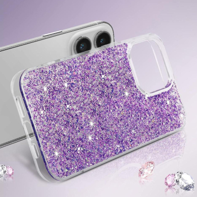 [Užsakomoji prekė] Dėklas Samsung Galaxy A06 - Techsuit Sparkly Glitter - Mėlynas 2