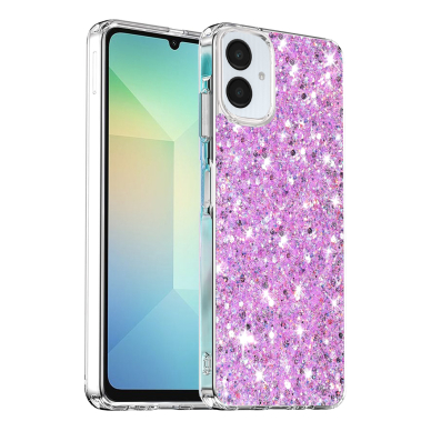 [Užsakomoji prekė] Dėklas Samsung Galaxy A06 - Techsuit Sparkly Glitter - Magenta