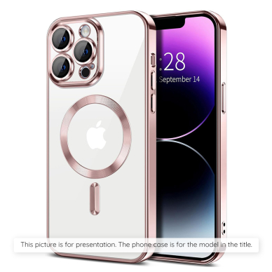 [Užsakomoji prekė] Dėklas Samsung Galaxy A15 4G / A15 5G - Techsuit Luxury Crystal MagSafe - rožinis