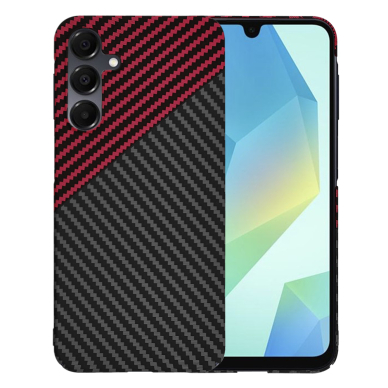 [Užsakomoji prekė] Dėklas Samsung Galaxy A16 4G / A16 5G - Techsuit Carbonite FiberShell - Raudonas Vortex