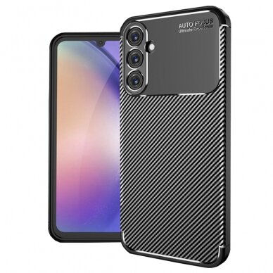 [Užsakomoji prekė] Dėklas skirtas Samsung Galaxy A25 5G - Techsuit CarbonFiber - Juodas