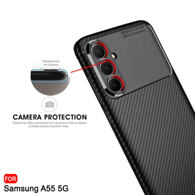 [Užsakomoji prekė] Dėklas skirtas Samsung Galaxy A35 5G - Techsuit CarbonFiber - Juodas 2