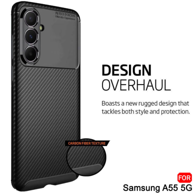 [Užsakomoji prekė] Dėklas skirtas Samsung Galaxy A35 5G - Techsuit CarbonFiber - Juodas 4