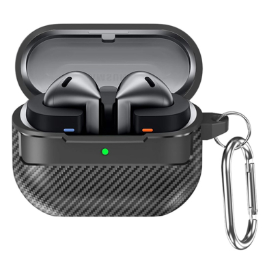 [Užsakomoji prekė] Dėklas Samsung Galaxy Buds 3/3 Pro - Techsuit CarbonFiber - Juodas