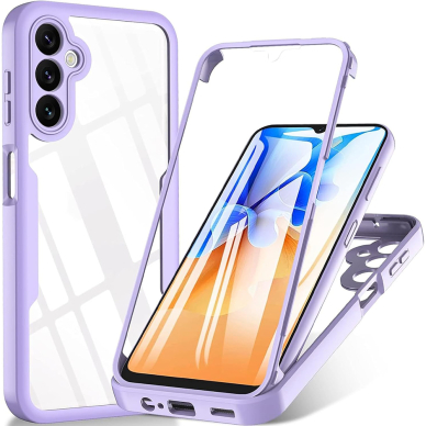 [Užsakomoji prekė] Dėklas Samsung Galaxy Galaxy A16 4G / A16 5G + Cover - Techsuit ColorVerse 360 Series - Violetinis