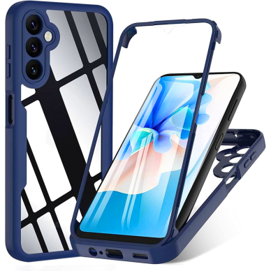 [Užsakomoji prekė] Dėklas Samsung Galaxy Galaxy A16 4G / A16 5G + Pouch - Techsuit ColorVerse 360 Series - Mėlynas