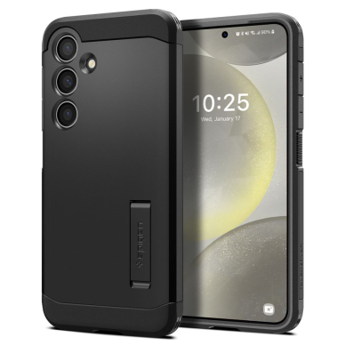 [Užsakomoji prekė] Dėklas Samsung Galaxy S24 FE - Spigen Tough Armor - Juodas