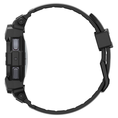 [Užsakomoji prekė] Dėklas Samsung Galaxy Watch7 44mm + Strap - Spigen Rugged Armor Pro - Juodas 6