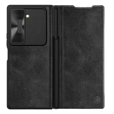 [Užsakomoji prekė] Dėklas Samsung Galaxy Z Fold6 - Nillkin Qin Pro Leather Case - Juodas 3