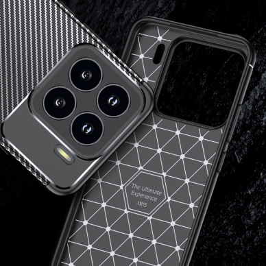 [Užsakomoji prekė] Dėklas Xiaomi 15 Pro - Techsuit CarbonFiber - Juodas 1