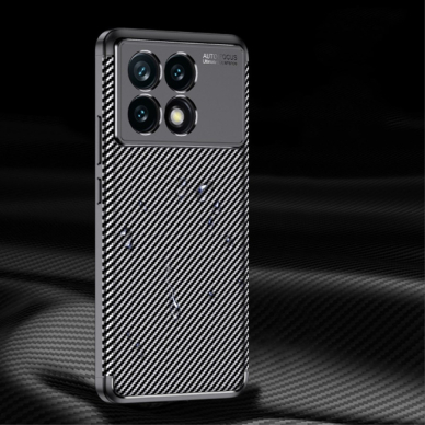 [Užsakomoji prekė] Dėklas Xiaomi Poco F6 Pro - Techsuit CarbonFiber - juodas 4