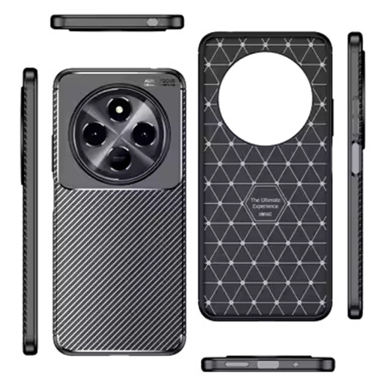 [Užsakomoji prekė] Dėklas Xiaomi Redmi 14C / Poco C75 - Techsuit CarbonFiber - Juodas 1