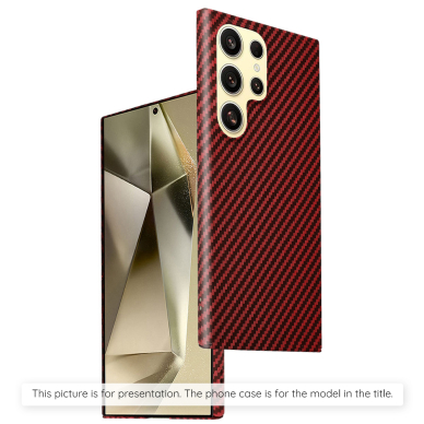 [Užsakomoji prekė] Dėklas Xiaomi Redmi Redmi Note 9S / Note 9 Pro / Note 9 Pro Max - Techsuit Carbonite FiberShell - raudonas