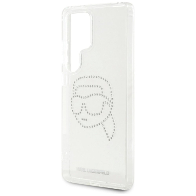 Dėklas Karl Lagerfeld Rhinestones Karl Head Logo Samsung Galaxy S25 Ultra Permatomas 5