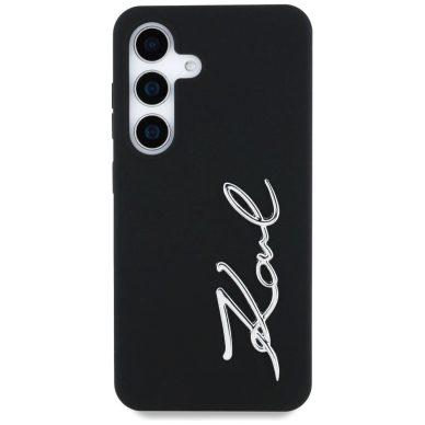 Dėklas Karl Lagerfeld Silicone Metal Signature Logo Samsung Galaxy S25 Juodas 2