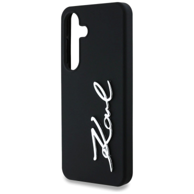 Dėklas Karl Lagerfeld Silicone Metal Signature Logo Samsung Galaxy S25 Juodas 5