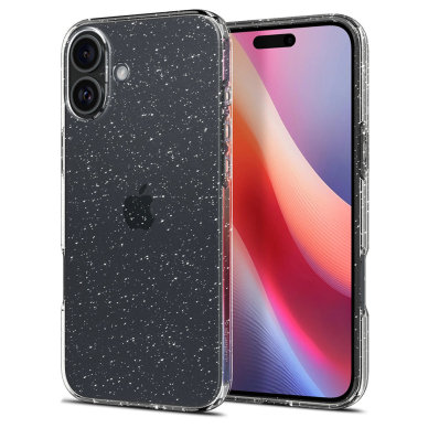 [Užsakomoji prekė] Dėklas iPhone 16 Plus - Spigen Liquid Crystal Glitter - Crystal Quartz 1