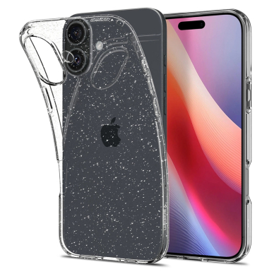 [Užsakomoji prekė] Dėklas iPhone 16 Plus - Spigen Liquid Crystal Glitter - Crystal Quartz