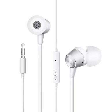 [Užsakomoji prekė] Ausinės In-Ear cu Mufa Jack - Oppo (MH130) - Baltas (Bulk Packing) FOZ031