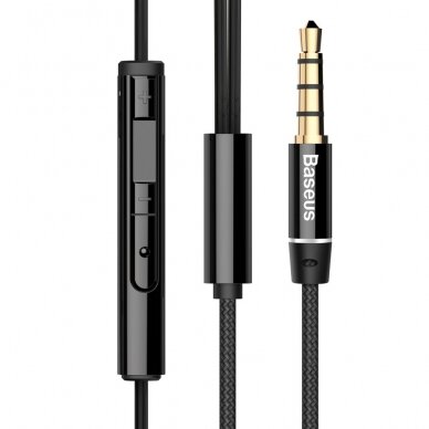 [Užsakomoji prekė] Ausinės Audio Jack cu Microfon, 1.2m - Baseus Encok H06 (NGH06-01) - Juodas 4