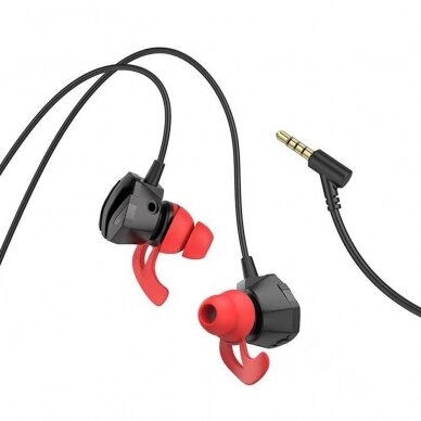 [Užsakomoji prekė] Ausinės Audio Jack E-Sports su mikrofonu, 1.2m - Hoco Sharp (M105) - Juodas 2