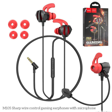 [Užsakomoji prekė] Ausinės Audio Jack E-Sports su mikrofonu, 1.2m - Hoco Sharp (M105) - Juodas 5